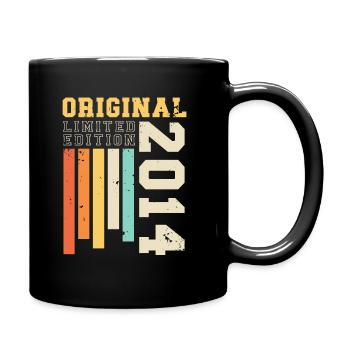 Original 2014 Jahrgang Retro Geburtstag Geschenk - Tasse einfarbig - Schwarz - Rechts