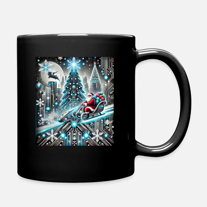 « Neon Noël : Noël du futur » - Mug uni - noir
