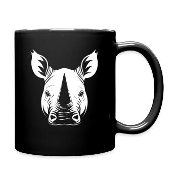 Rhino Africa Nature Safari Wildlife - Full Colour Mug - black - Right