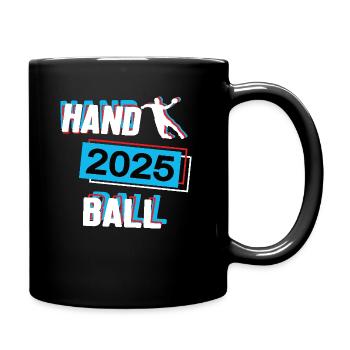 Handball 2025 Handballer Handballspieler Spieler - Tasse einfarbig - Schwarz - Rechts