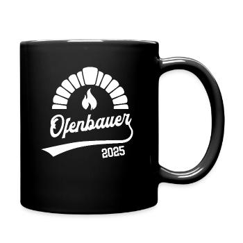 Ofenbauer 2025 Ausbildung Beruf Ofenbau Azubi - Tasse einfarbig - Schwarz - Rechts