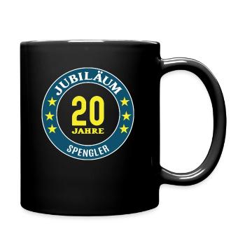 Spengler Jubiläum 20 Jahre 20 jähriges Jubi - Tasse einfarbig - Schwarz - Rechts