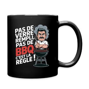 BBQ Apéro Cadeau Barbecue Humour - Mug uni - noir - Droite