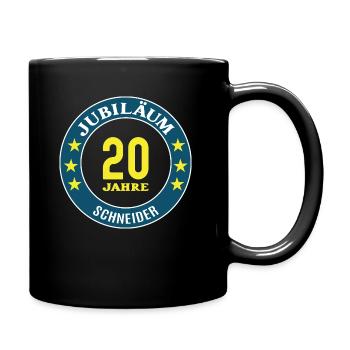 Schneider Jubiläum 20 Jahre 20 jähriges Jubi - Tasse einfarbig - Schwarz - Rechts