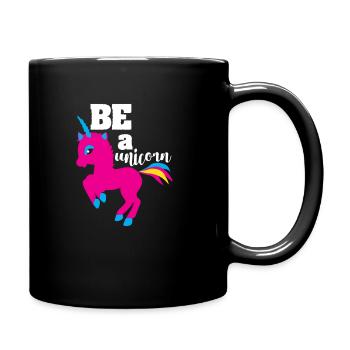 Be a Unicorn einhorn einhörner pegasus geschenk - Tasse einfarbig - Schwarz - Rechts