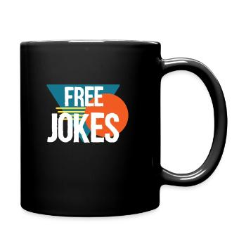 Blagues gratuites! Jokes Joke Funny Funny Idée de cadeau - Mug uni - noir - Droite
