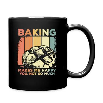 Baking bread baker - Full Colour Mug - black - Right