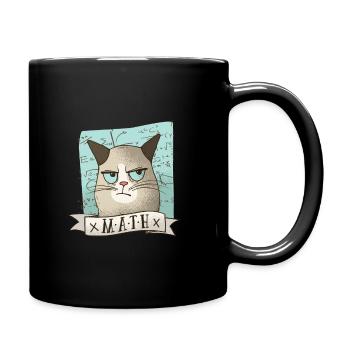Mathe Nachhilfe Katze Lehrer Tshirt Geschenk - Tasse einfarbig - Schwarz - Rechts