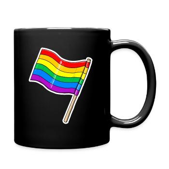 Rainbow flag - Full Colour Mug - black - Right