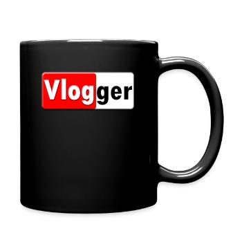 Vlogger, Blogger, Soziale Medien, Geschenk - Tasse einfarbig - Schwarz - Rechts