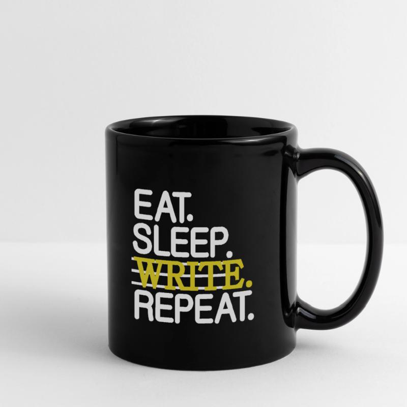 Eat Sleep Write Repeat Write Full Colour Mug