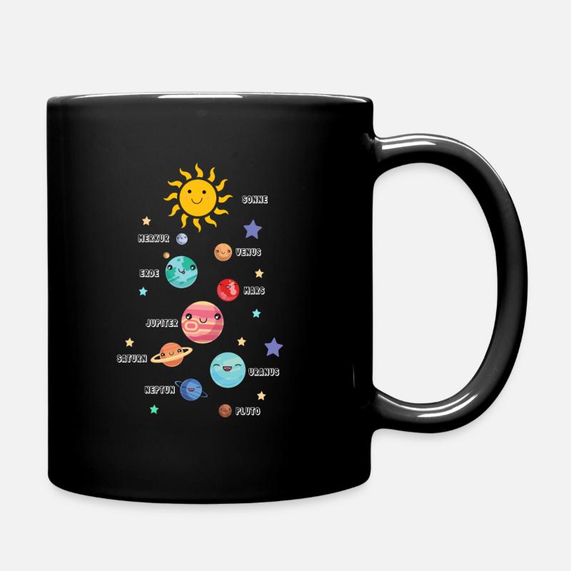 Planètes du système solaire noms astronomie allemand - Mug uni - noir