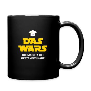 Das Wars Matura bestanden lustiger Spruch - Tasse einfarbig - Schwarz - Rechts