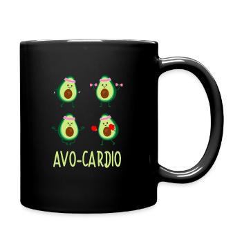 Avocardio Avocado Sport Training Fruit Vegan - Mug uni - noir - Droite