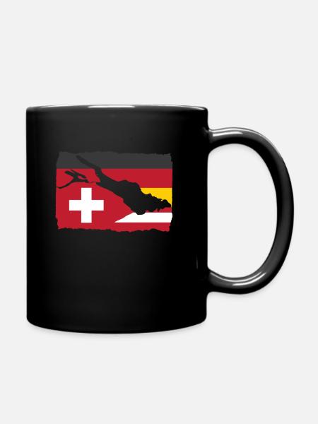 Urlaubsregion Bodensee Deutschland Schweiz Austria - Tasse einfarbig - Schwarz
