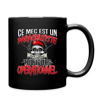 Militaire parachutiste / para / soldat - Mug uni - noir - Droite