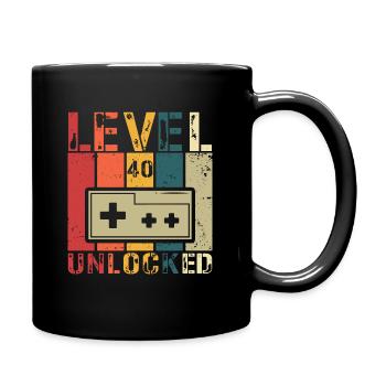 Level 40 Unlocked - Full Colour Mug - black - Right