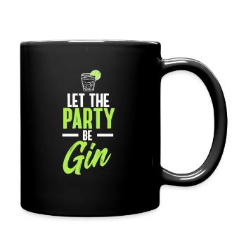 Que la fête soit gin - jeu de mots amusant - Mug uni - noir - Droite