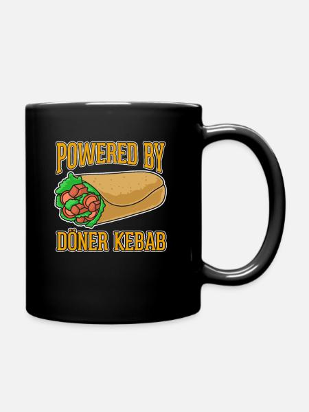 Powered by Doner Kebab - Powered by Doner Kebab - Full Colour Mug - black