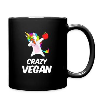 Licorne dabbing vegan folle - Mug uni - noir - Droite