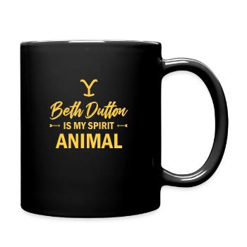 Yellowstone Beth Dutton is my spirit animal - Full Colour Mug - black - Right