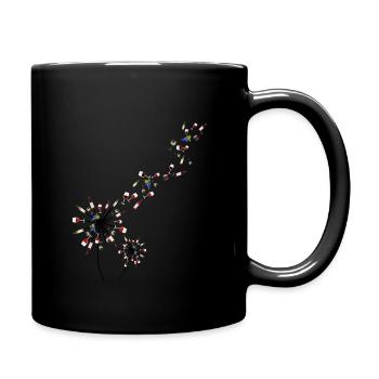 Vin pissenlit pissenlit cadeau amateur de vin - Mug uni - noir - Droite