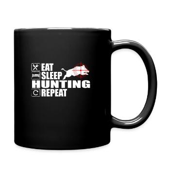 Eat Sleep Boar Hunt Répéter Hunter - Mug uni - noir - Droite