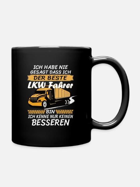 der beste LKW Fahrer / Trucker / Berufskraftfahrer - Tasse einfarbig - Schwarz