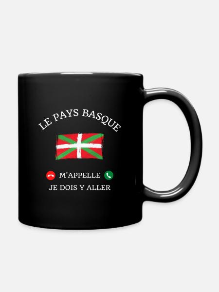 Basque country t shirt calls me Gift Basque humor - Full Colour Mug - black
