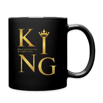 KING is much more than the weight of a crown - Mug uni - noir - Droite