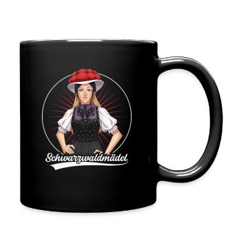 Schwarzwaldmädel Irma - Tasse einfarbig - Schwarz - Rechts