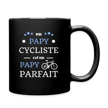 t shirt papy cycliste parfait humour velo homme - Mug uni - noir - Droite