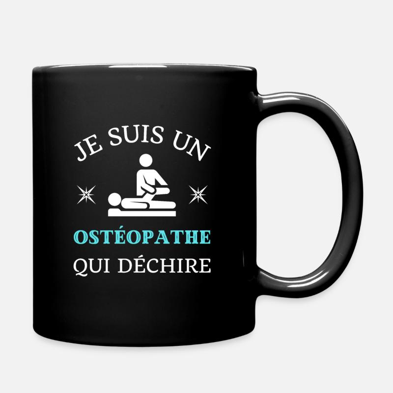 t shirt osteopathe qui dechire humour osteopathie - Mug uni - noir