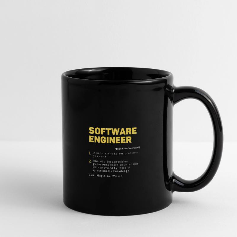 Funny Software Engineer Definition Computer Dev Full Colour Mug