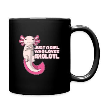 Cute Axolotl | just a Boy who loves Axolotl - Full Colour Mug - black - Right