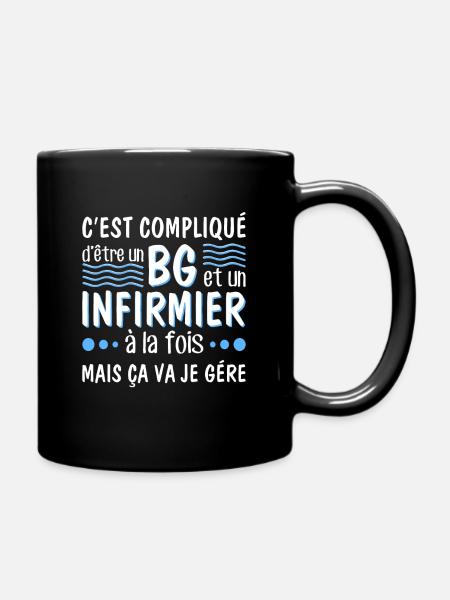 Infirmier homme cadeau infirmiers professionnel - Mug uni - noir