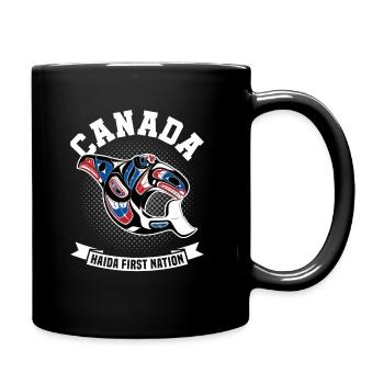 Canada Native Haida "Eagle Whale" - Full Colour Mug - black - Right