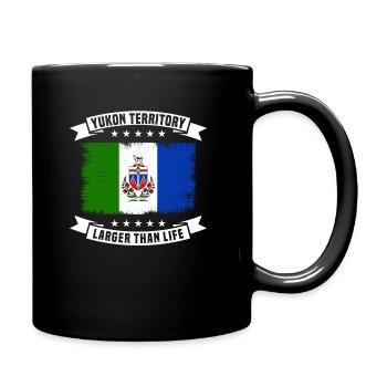 Yukon Territory Flagge Vintage Retro - Tasse einfarbig - Schwarz - Rechts