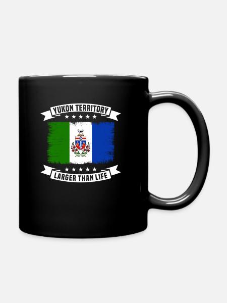 Yukon Territory Flagge Vintage Retro - Tasse einfarbig - Schwarz
