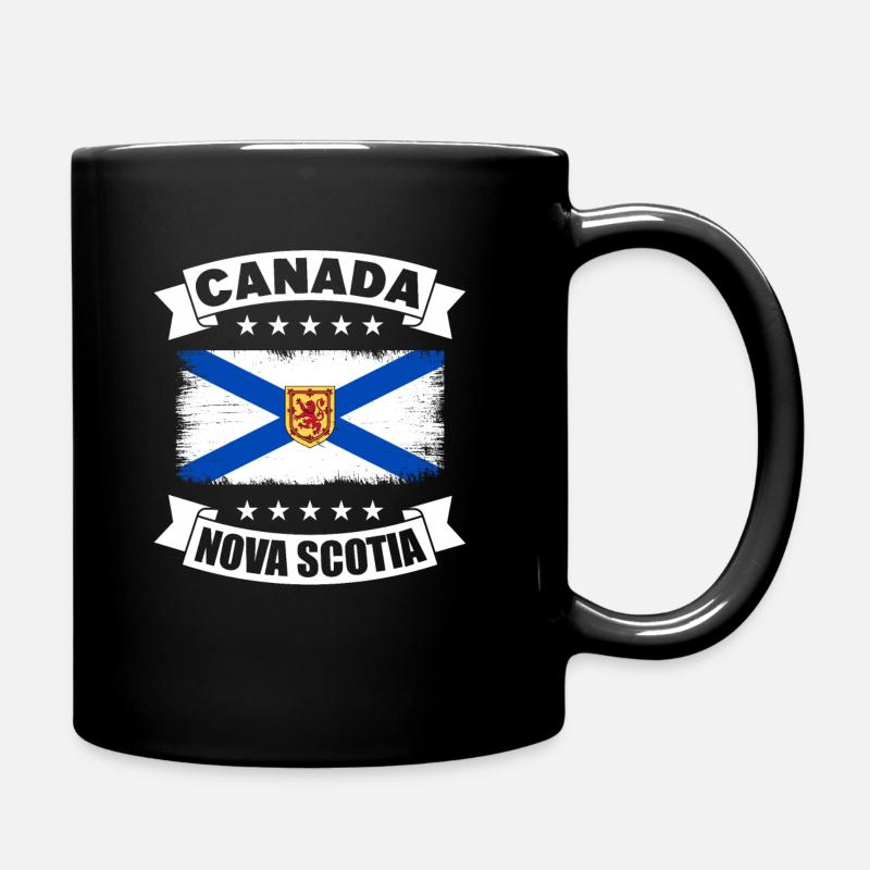 Nova Scotia Flagge - vintage retro - Tasse einfarbig - Schwarz