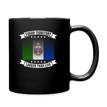 Yukon Territory Flag and Province Slogan - Full Colour Mug - black - Right
