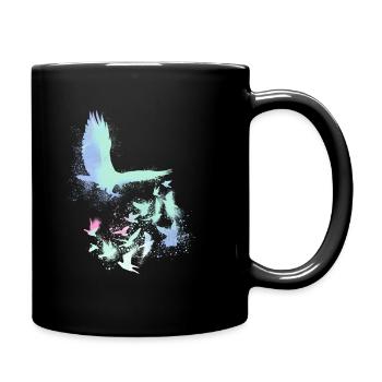 pigeons,sourds,oiseaux,troupeaux d’oiseaux,aigles,graffitis, - Mug uni - noir - Droite
