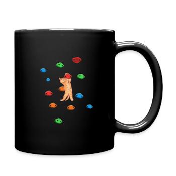 Cat Climbing Climber Climbing Gift - Full Colour Mug - black - Right