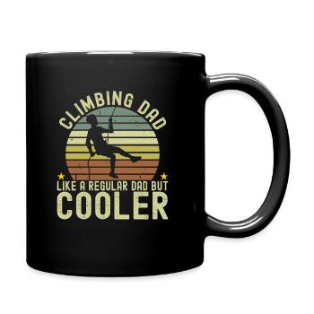 Climbing Dad Retro Klettern Bouldern Kletterer - Tasse einfarbig - Schwarz - Rechts