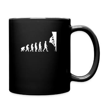 Evolution Klettern Bouldern Kletterer Berge Climb - Tasse einfarbig - Schwarz - Rechts