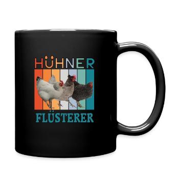Hühnerflüsterer - Tasse einfarbig - Schwarz - Rechts
