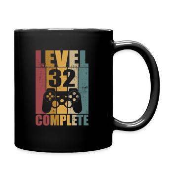 32nd Birthday Level 32 Complete Gamer 32 years - Full Colour Mug - black - Right