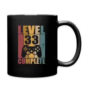 33rd Birthday Level 33 Complete Gamer 33 years - Full Colour Mug - black - Right