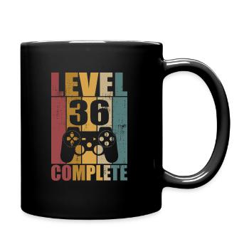36th Birthday Level 36 Complete Gamer 36 years - Full Colour Mug - black - Right
