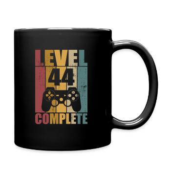 44th Birthday Level 44 Complete Gamer 44 years - Full Colour Mug - black - Right